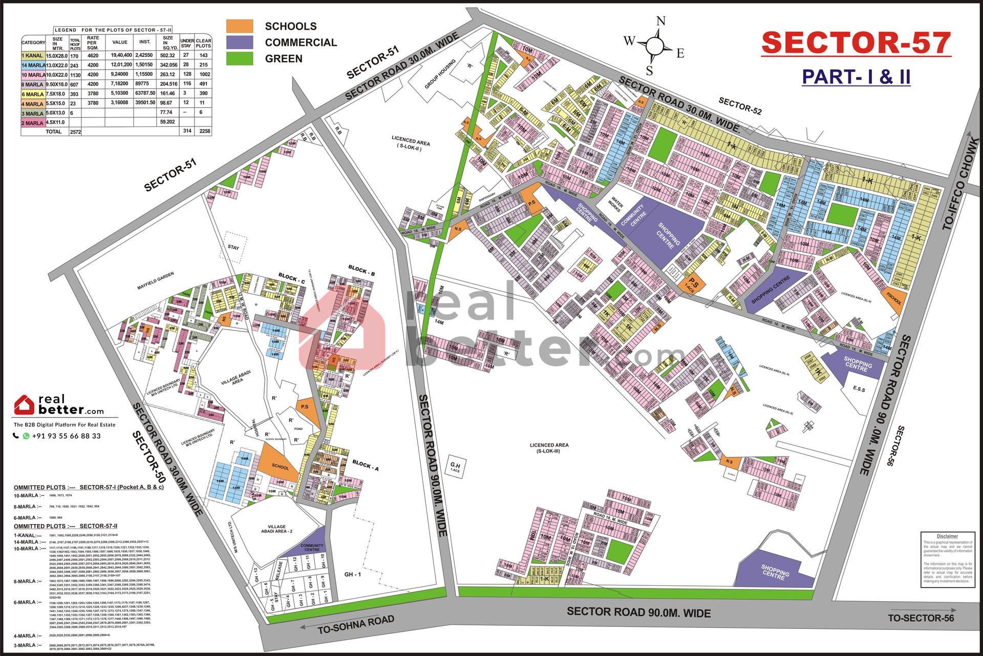 sector 57 gurgaon map
