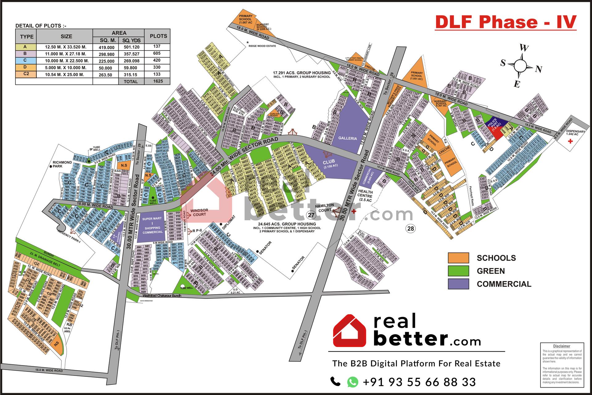 DLF Phase 4 Plot Map Gurgaon /  DLF Phase 4 Plot Map
